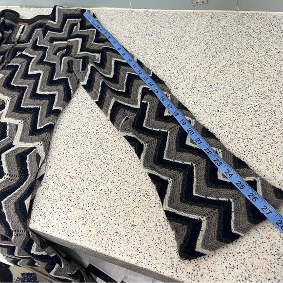 Free People Rhiannon Sweater Dress Chevron Geometric Flared Women’s Size Large - Picture 10 of 12